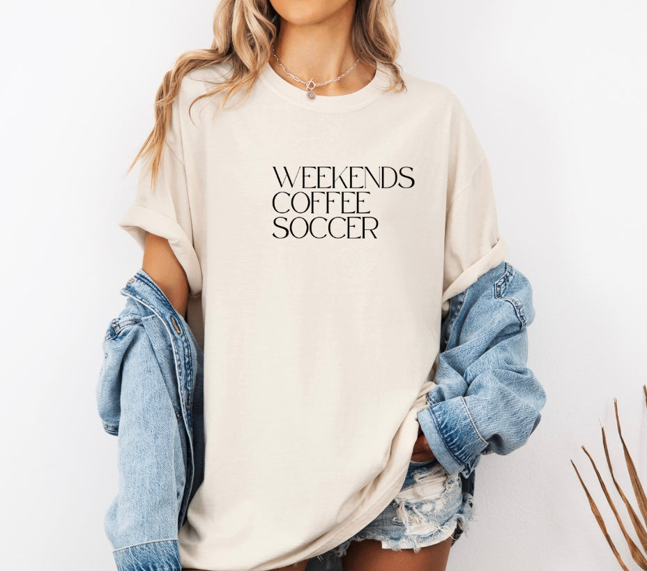 Weekends Coffee Soccer Tee