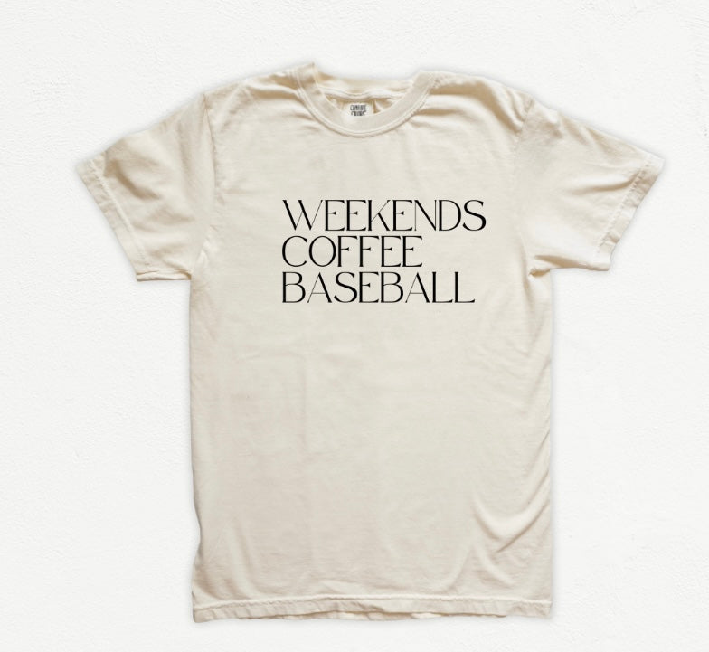 Weekends Coffee Baseball Tee