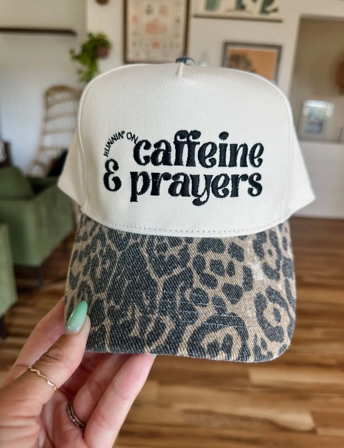 Runnin' On Caffeine & Prayers Trucker Hat
