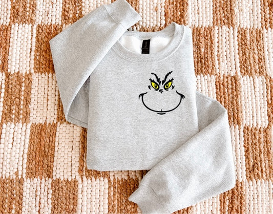 Grinch Face Crewneck
