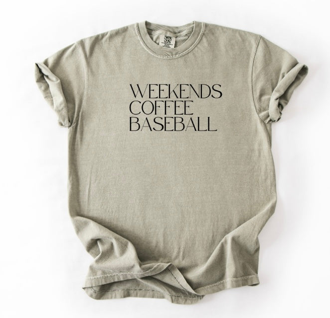 Weekends Coffee Baseball Tee