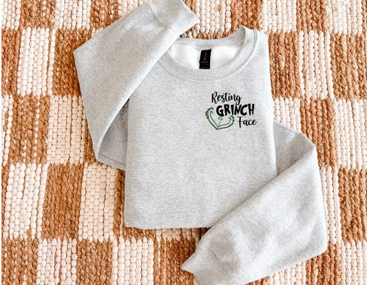 Resting Grinch Face Crewneck