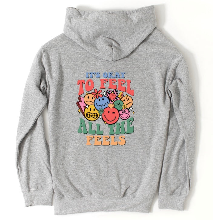 It's Okay To Feel All The Feels Full-Zip Hoodie
