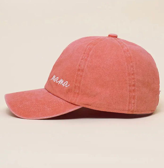 Mama Lettering Embroidery Baseball Hat