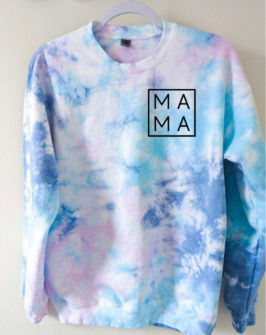 MAMA Tie Dye Crewneck