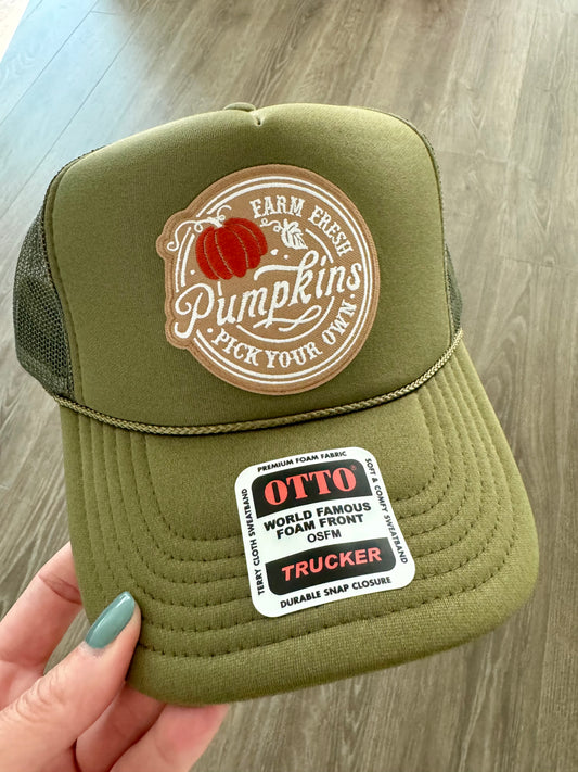 Farm Fresh Pumpkins Trucker Hat