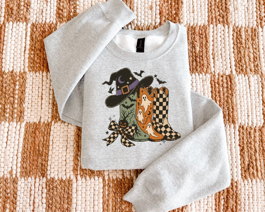 Halloween Boots Crewneck
