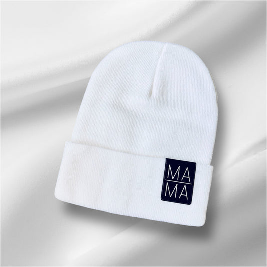 Mama Stacked Cuff Patch Beanie