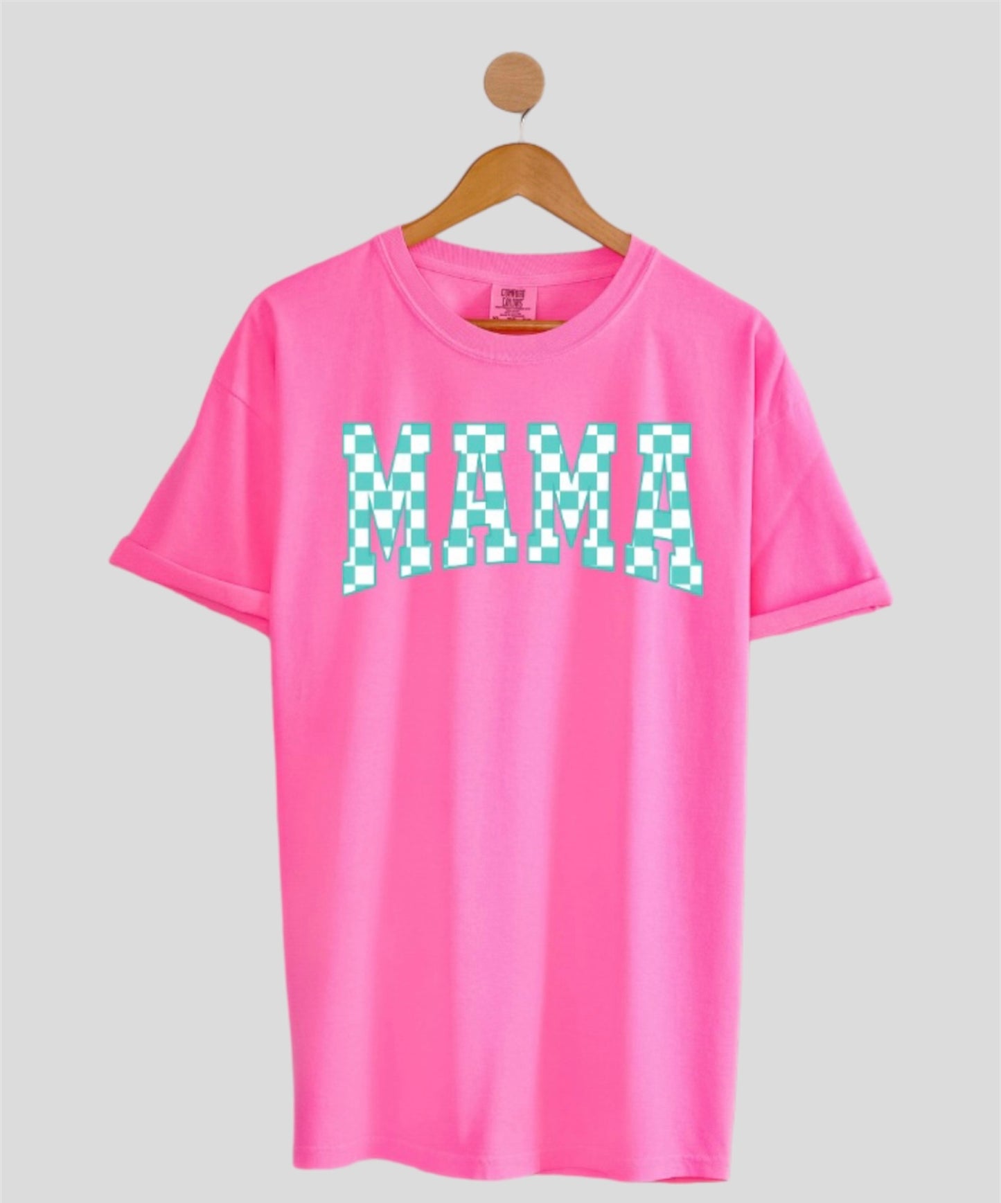 Checkered MAMA Tee