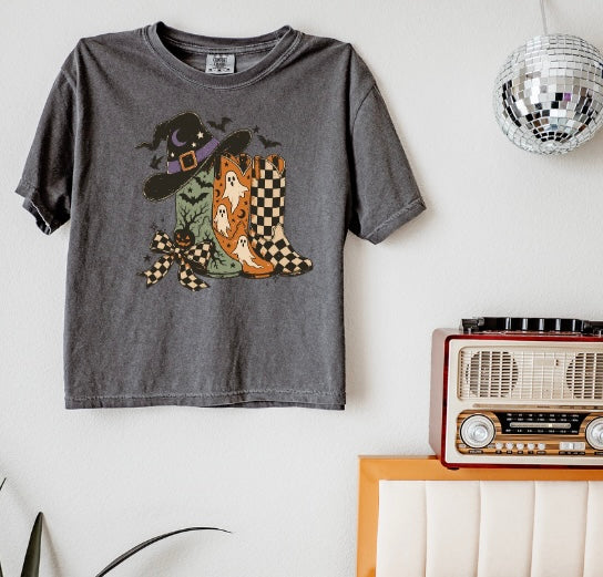 Halloween Boots Boxy Tee