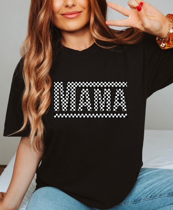 Checkered MAMA Tee