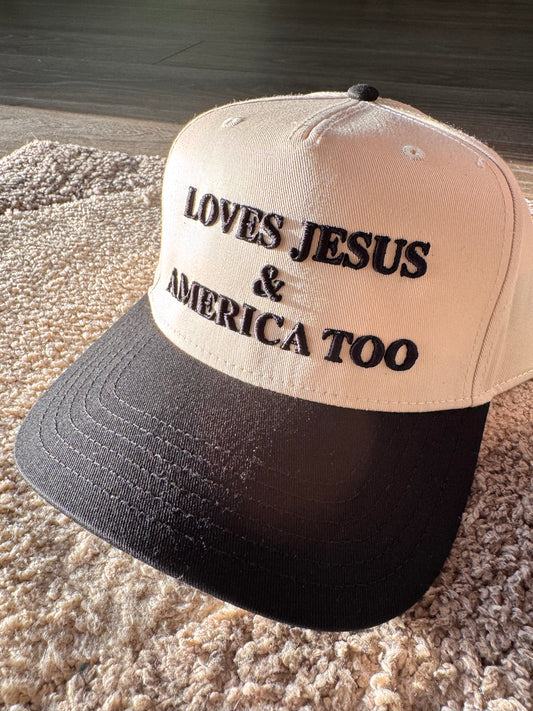 Loves Jesus & America Too Trucker Hat