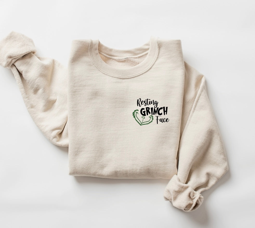 Resting Grinch Face Crewneck