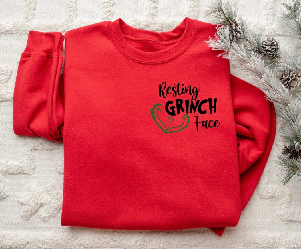 Resting Grinch Face Crewneck