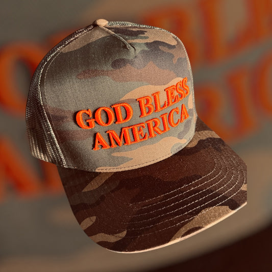 God Bless America Trucker Hat