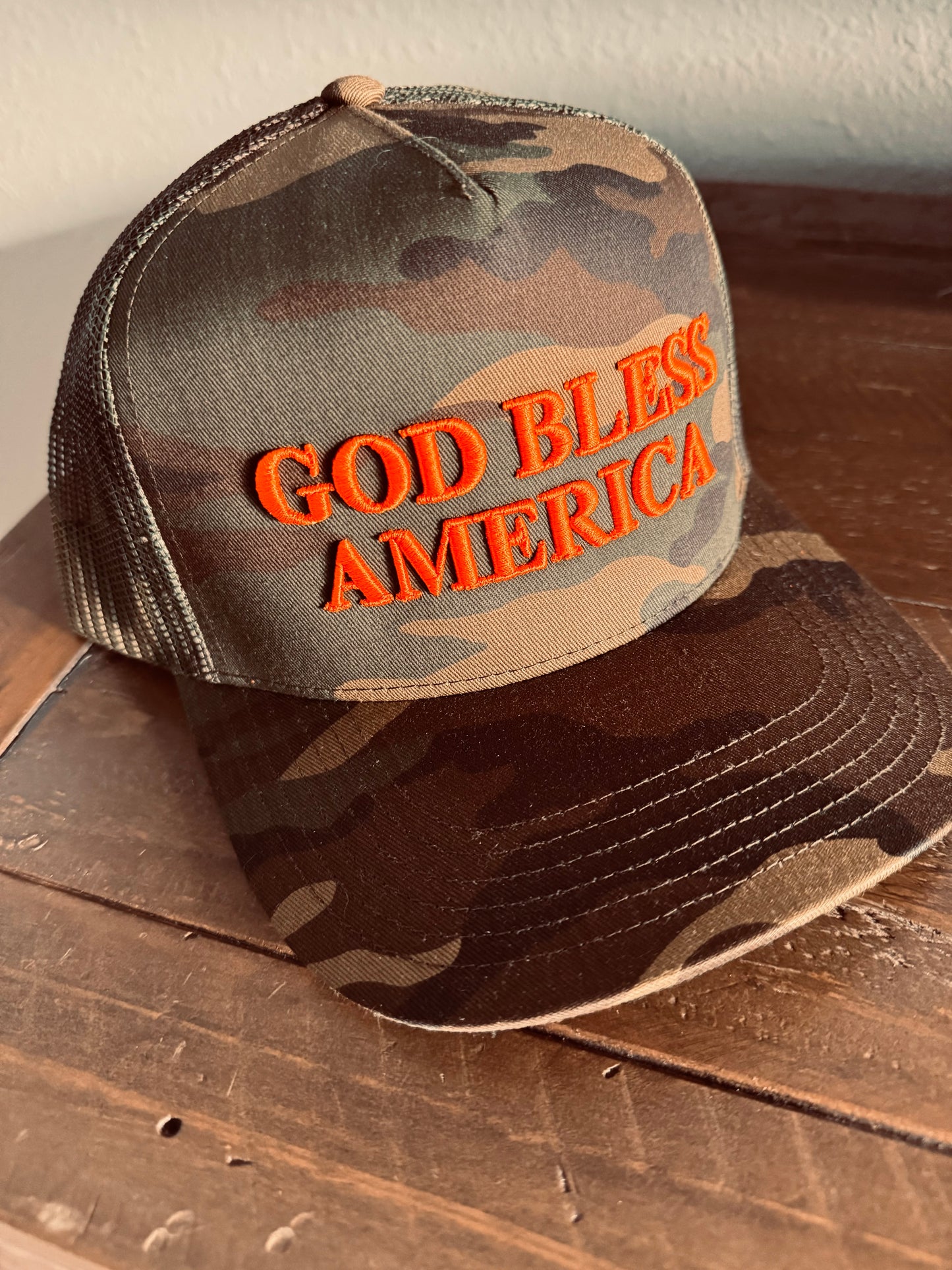 God Bless America Trucker Hat