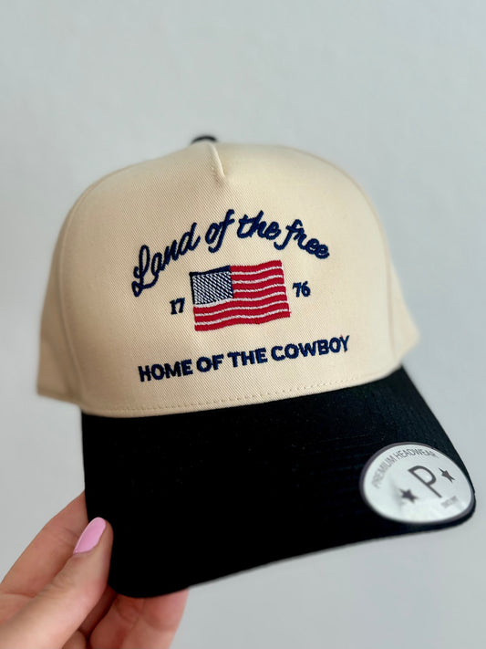 Land Of The Free Home of the Cowboy Trucker Hat