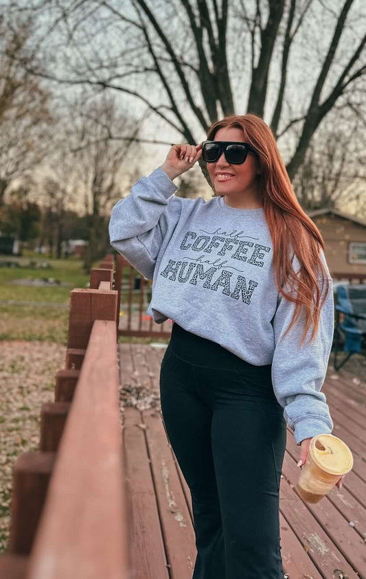 Half Coffee Half Human Crewneck