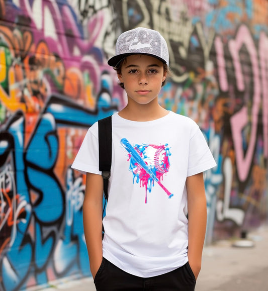 Baseball & Bat Drip Tee