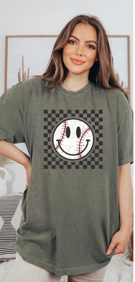 Checkered Baseball Tee