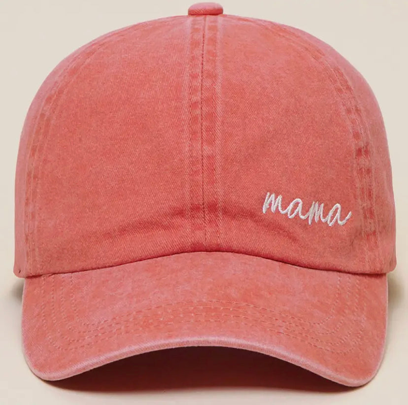 Mama Lettering Embroidery Baseball Hat